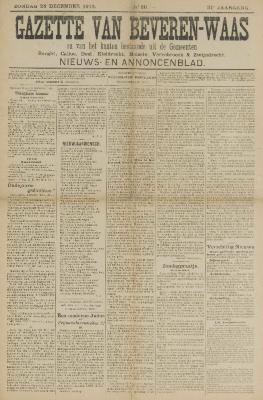 Gazette van Beveren-Waas 28/12/1913