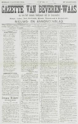 Gazette van Beveren-Waas 01/01/1905