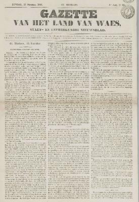 Gazette van het Land van Waes 13/12/1846