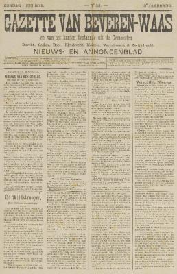 Gazette van Beveren-Waas 01/05/1898