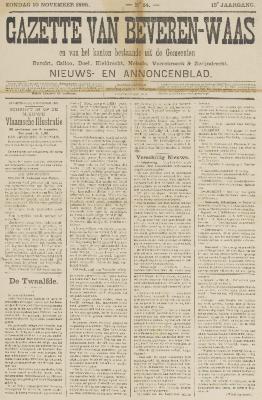 Gazette van Beveren-Waas 10/11/1895