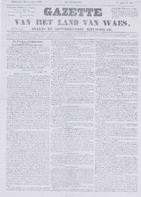 Gazette van het Land van Waes 26/11/1848