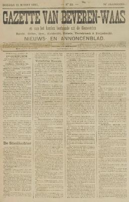 Gazette van Beveren-Waas 21/03/1897