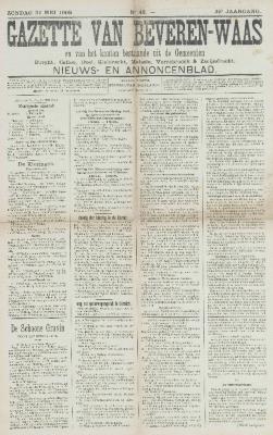 Gazette van Beveren-Waas 31/05/1908