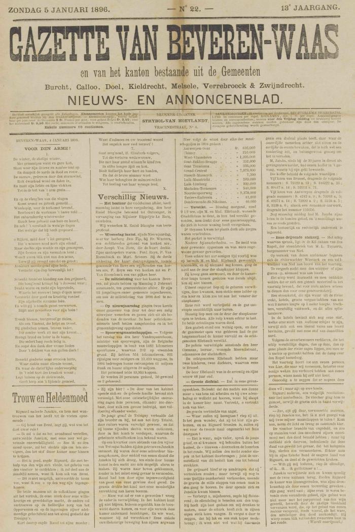 Gazette van Beveren-Waas 05/01/1896