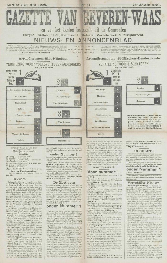 Gazette van Beveren-Waas 24/05/1908