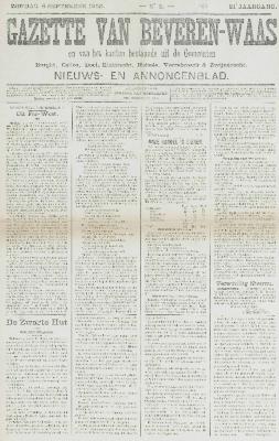 Gazette van Beveren-Waas 06/09/1903