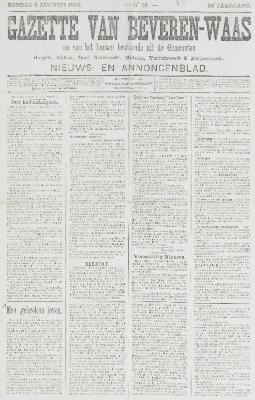 Gazette van Beveren-Waas 06/08/1905