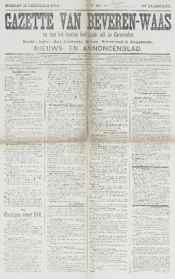 Gazette van Beveren-Waas 11/02/1906