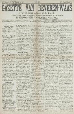 Gazette van Beveren-Waas 16/01/1910