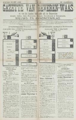 Gazette van Beveren-Waas 24/05/1908