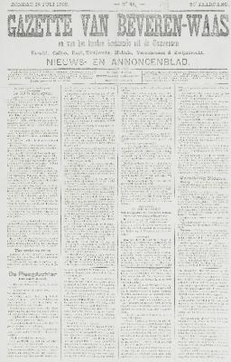 Gazette van Beveren-Waas 19/07/1903