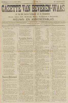 Gazette van Beveren-Waas 05/01/1896