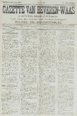 Gazette van Beveren-Waas 28/07/1889