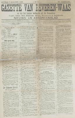 Gazette van Beveren-Waas 09/08/1908