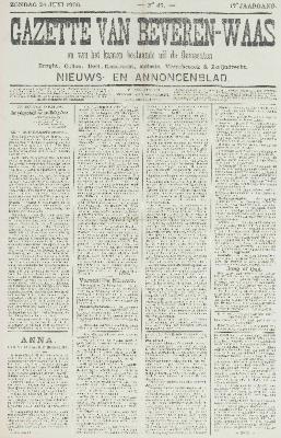 Gazette van Beveren-Waas 24/06/1900