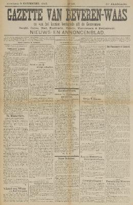 Gazette van Beveren-Waas 09/11/1913