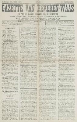 Gazette van Beveren-Waas 20/06/1909