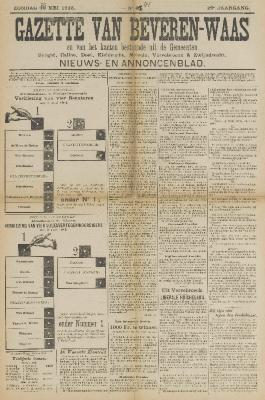 Gazette van Beveren-Waas 26/05/1912