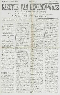 Gazette van Beveren-Waas 18/03/1906