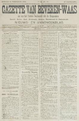 Gazette van Beveren-Waas 11/02/1894
