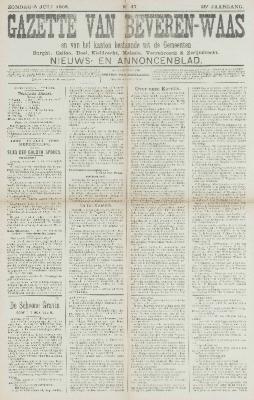 Gazette van Beveren-Waas 05/07/1908