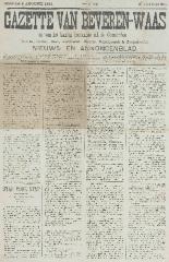 Gazette van Beveren-Waas 09/08/1891