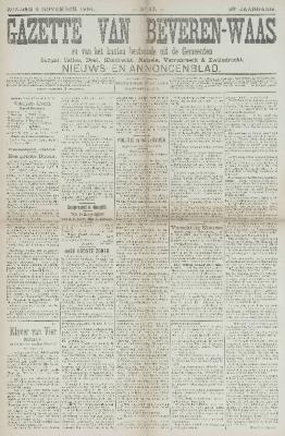 Gazette van Beveren-Waas 06/11/1910