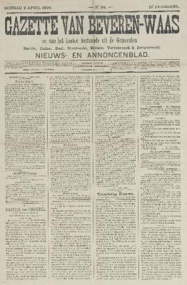 Gazette van Beveren-Waas 02/04/1893