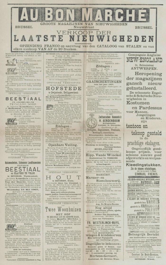 Gazette van Beveren-Waas 21/04/1907