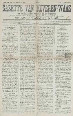Gazette van Beveren-Waas 29/12/1907