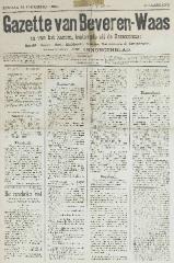 Gazette van Beveren-Waas 21/12/1884