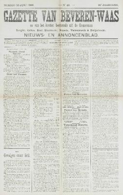 Gazette van Beveren-Waas 10/06/1906