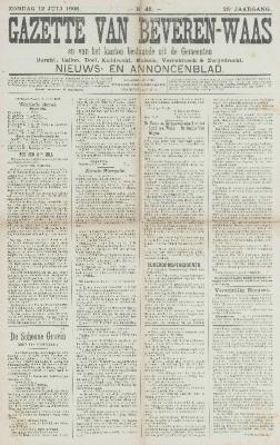 Gazette van Beveren-Waas 12/07/1908