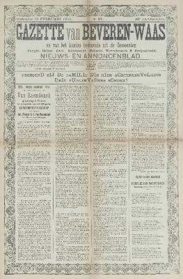 Gazette van Beveren-Waas 12/02/1911