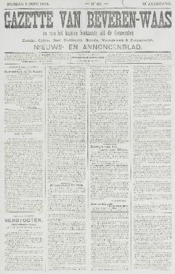 Gazette van Beveren-Waas 05/06/1904