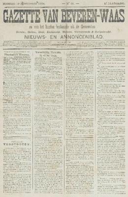 Gazette van Beveren-Waas 19/11/1893