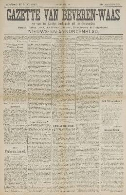 Gazette van Beveren-Waas 29/06/1913