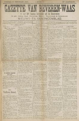 Gazette van Beveren-Waas 16/02/1913