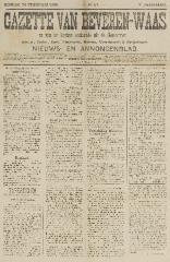 Gazette van Beveren-Waas 23/02/1890