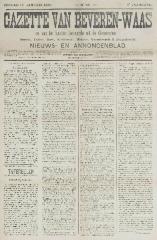 Gazette van Beveren-Waas 19/01/1890