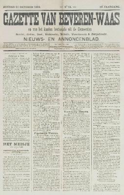 Gazette van Beveren-Waas 30/10/1892