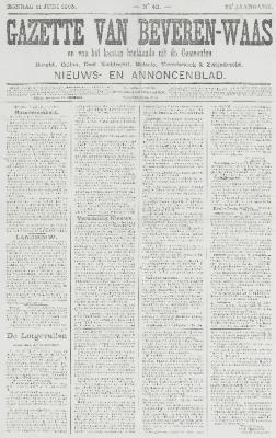 Gazette van Beveren-Waas 11/06/1905