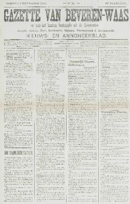 Gazette van Beveren-Waas 03/11/1901