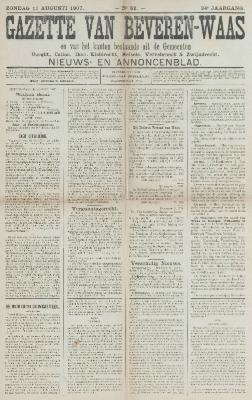 Gazette van Beveren-Waas 11/08/1907