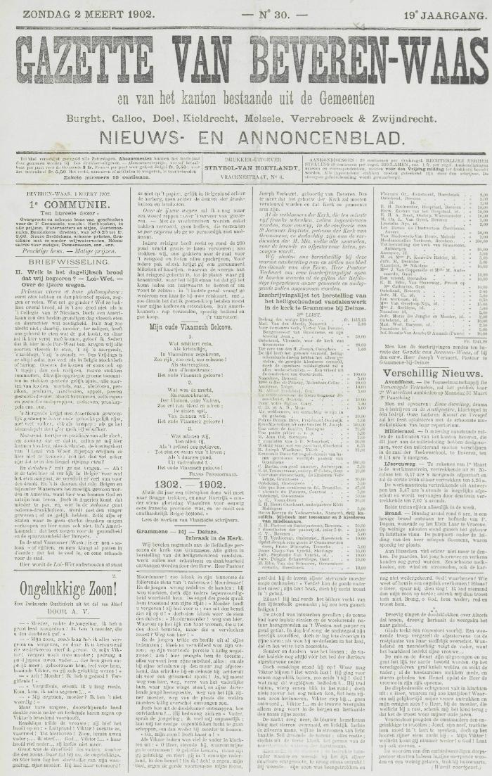 Gazette van Beveren-Waas 02/03/1902