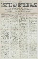 Gazette van Beveren-Waas 22/09/1889