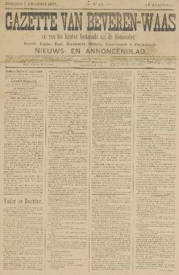 Gazette van Beveren-Waas 01/08/1897