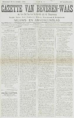 Gazette van Beveren-Waas 28/08/1904