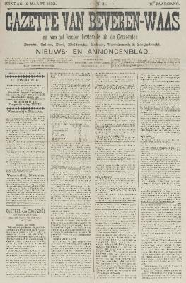 Gazette van Beveren-Waas 12/03/1893